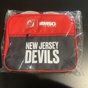 New Jersey Devils Red and Black Lunch Bag - Official MSG